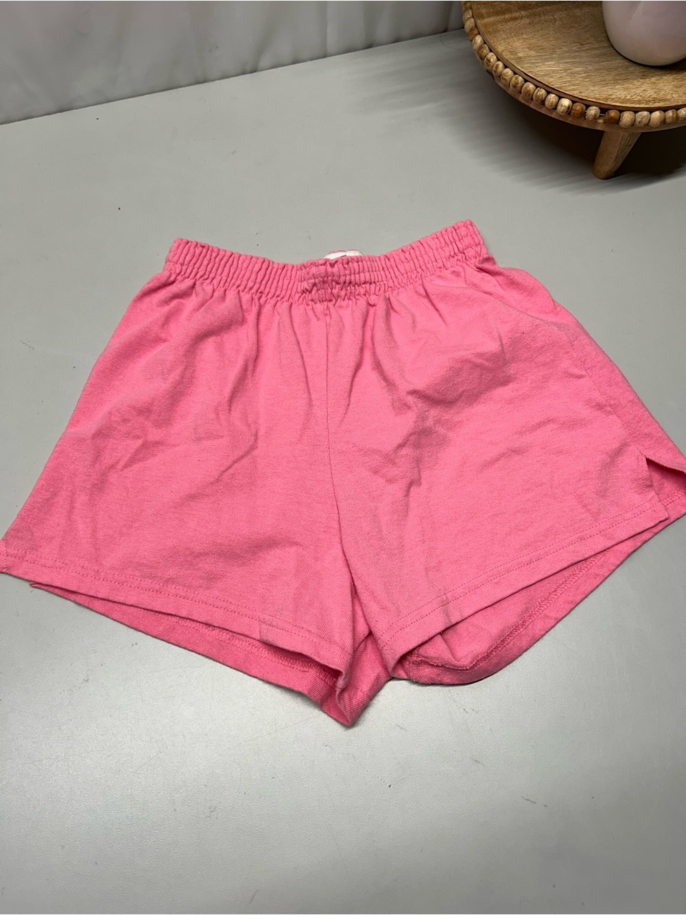 Soffe Women’s Bright Pink Elastic-Waist Athletic Shorts